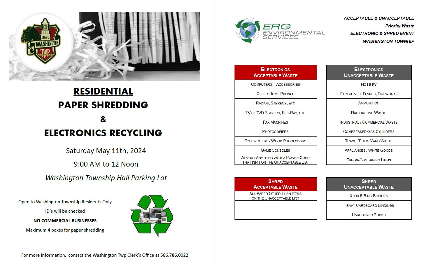 2024 Paper Shredding & Electronics Recycling